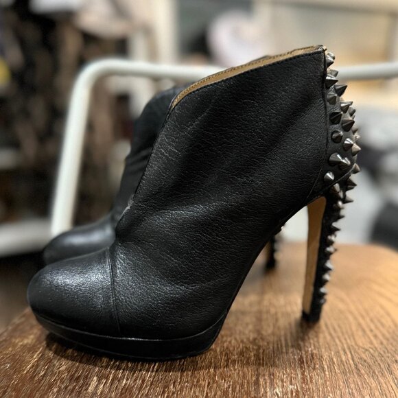 BCBGMAXAZRIA Spiky Studded Heel Boots, Black Size 6/36 - Picture 6 of 9